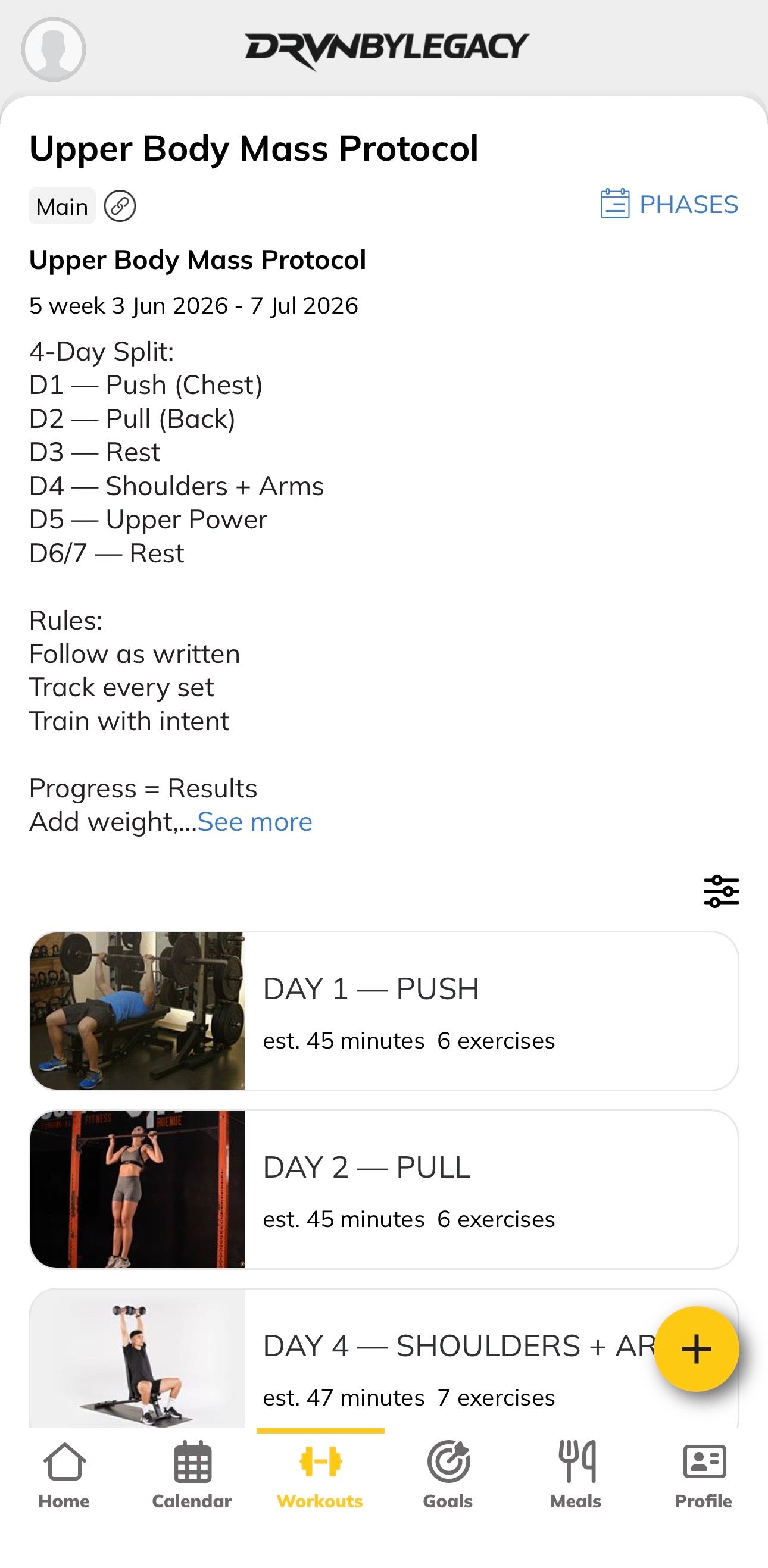 Upper Body Mass Protocol | Build Size, Strength & Muscle